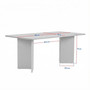 Cadron Matbord 180 cm Rektangulär - Trä Svart - Möbler - Matplats - Matbord & köksbord