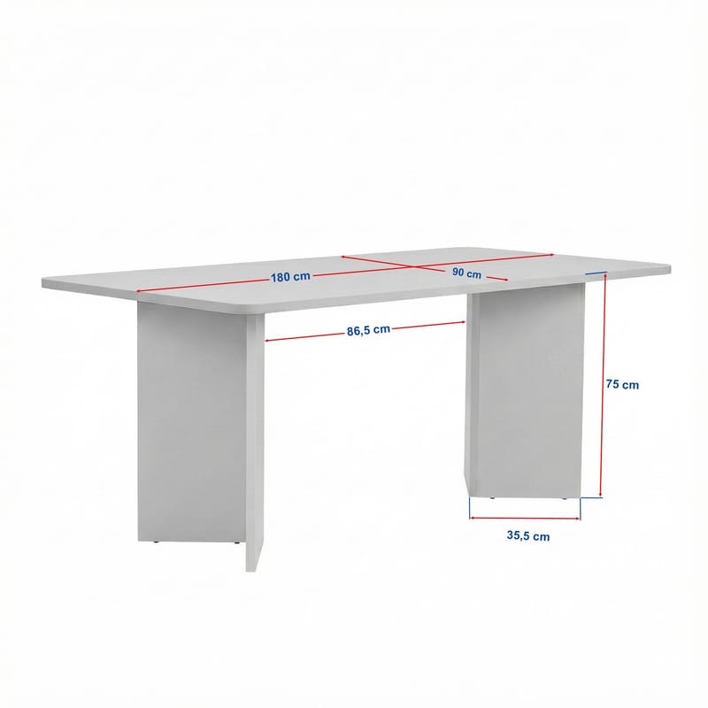 Cadron Matbord 180 cm Rektangulär - Trä Svart - Möbler - Matplats - Matbord & köksbord