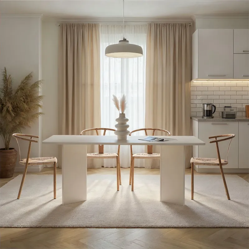 Cadron Matbord 180 cm Rektangulär - Trä Vit - Möbler - Matplats - Matbord & köksbord