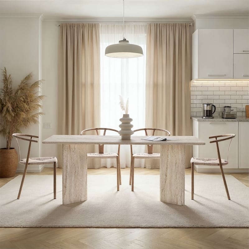 Cadron Matbord 180 cm Rektangulär - Travertin - Möbler - Matplats - Matbord & köksbord