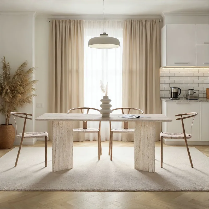 Cadron Matbord 180 cm Rektangulär - Travertin - Möbler - Matplats - Matbord & köksbord