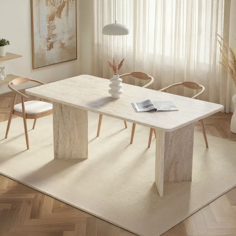 Cadron Matbord 180 cm Rektangulär - Travertin - Möbler - Matplats - Matbord & köksbord