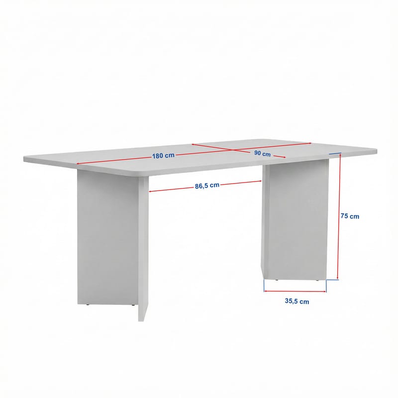 Cadron Matbord 180 cm Rektangulär - Travertin - Möbler - Matplats - Matbord & köksbord