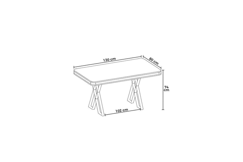 Calchera Matbord 130 cm Rektangulär - Vit Marmor/Guld - Möbler - Matplats - Matbord & köksbord