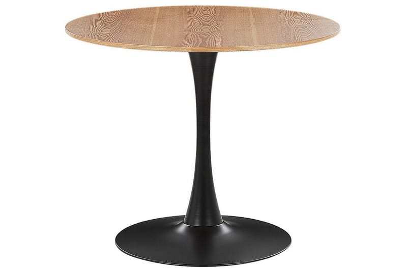 Calmar Matbord 90 cm Rund, Ljusbrun/Svart