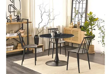 Calmar Matbord 90 cm Rund - Svart - Möbler - Matplats - Matbord & köksbord