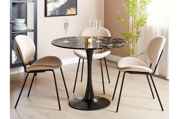 Calmar Matbord 90x74 cm Rund - Svart/Guld - Möbler - Matplats - Matbord & köksbord