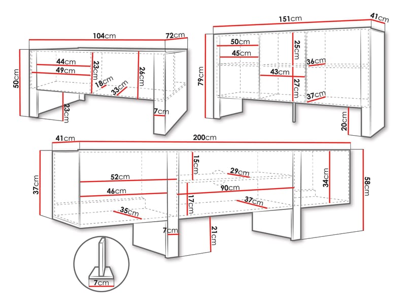 Calvenn Möbelset för Vardagsrum - Möbler - Matplats - Möbelset för kök & matplats