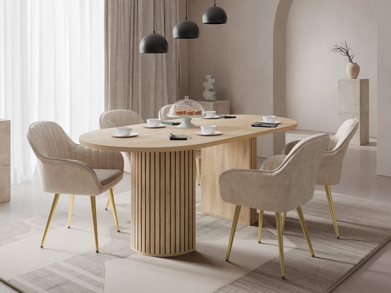 Calvion Matbord 185 cm Oval - Brun - Möbler - Matplats - Matbord & köksbord