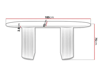 Calvion Matbord 185 cm Oval - Brun - Möbler - Matplats - Matbord & köksbord