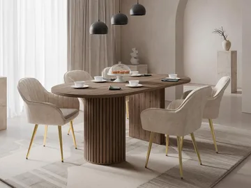 Calvion Matbord oval 185 cm - Brun - Möbler - Matplats - Matbord & köksbord