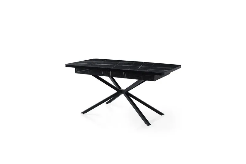 Cassel Matbord 160 cm Rektangulär - Svart/Vit - Möbler - Matplats - Matbord & köksbord