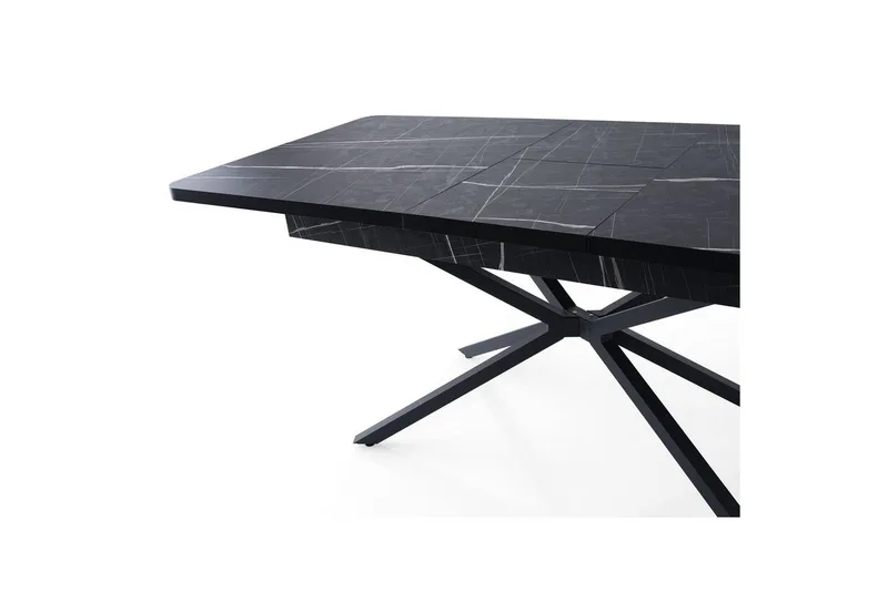 Cassel Matbord 160 cm Rektangulär - Svart/Vit - Möbler - Matplats - Matbord & köksbord