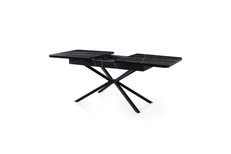 Cassel Matbord 160 cm Rektangulär - Svart/Vit - Möbler - Matplats - Matbord & köksbord