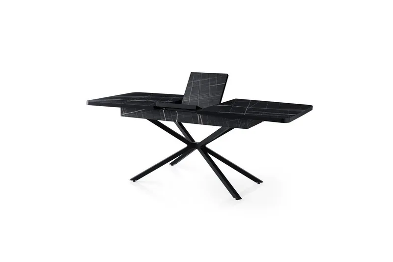 Cassel Matbord 160 cm Rektangulär - Svart/Vit - Möbler - Matplats - Matbord & köksbord