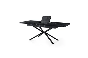 Cassel Matbord 160 cm Rektangulär - Svart/Vit - Möbler - Matplats - Matbord & köksbord