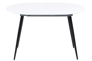 Castellana Matbord Förlängningsbart 120-160x80 cm - Vit/Svart - Möbler - Matplats - Matbord & köksbord