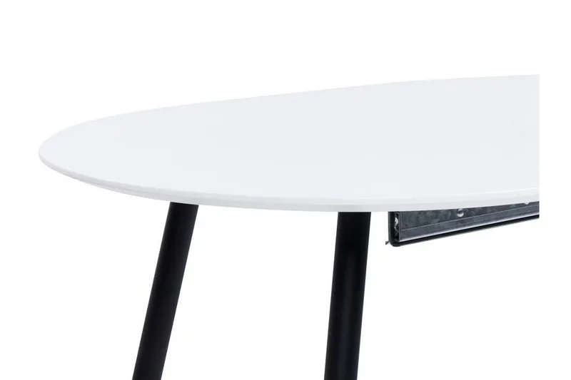 Castellana Matbord Förlängningsbart 120-160x80 cm - Vit/Svart - Möbler - Matplats - Matbord & köksbord