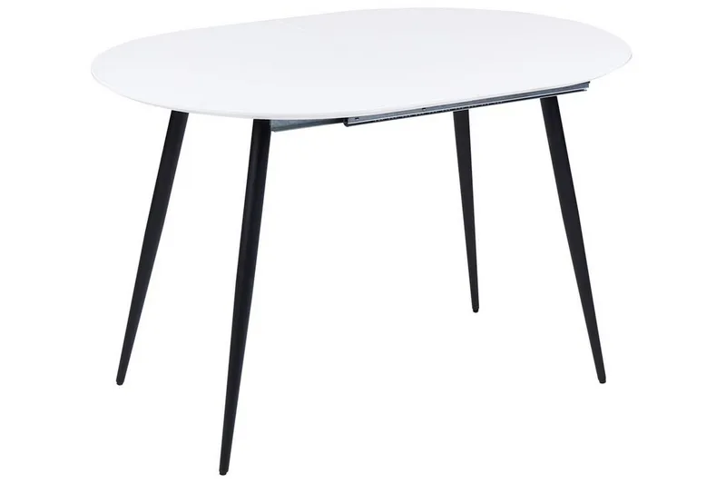 Castellana Matbord Förlängningsbart 120-160x80 cm - Vit/Svart - Möbler - Matplats - Matbord & köksbord