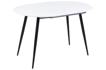 Castellana Matbord Förlängningsbart 120-160x80 cm - Vit/Svart - Möbler - Matplats - Matbord & köksbord