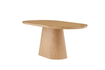 Castor Stort Ovalt Matbord 200 cm med Glasskiva och Ekutseende - Brun - Möbler - Matplats - Matbord & köksbord