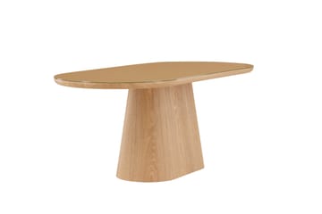 Castor Stort Ovalt Matbord 200 cm med Glasskiva och Ekutseende - Brun - Möbler - Matplats - Matbord & köksbord