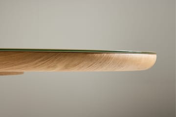 Castor Stort Ovalt Matbord 200 cm med Glasskiva och Ekutseende - Brun - Möbler - Matplats - Matbord & köksbord