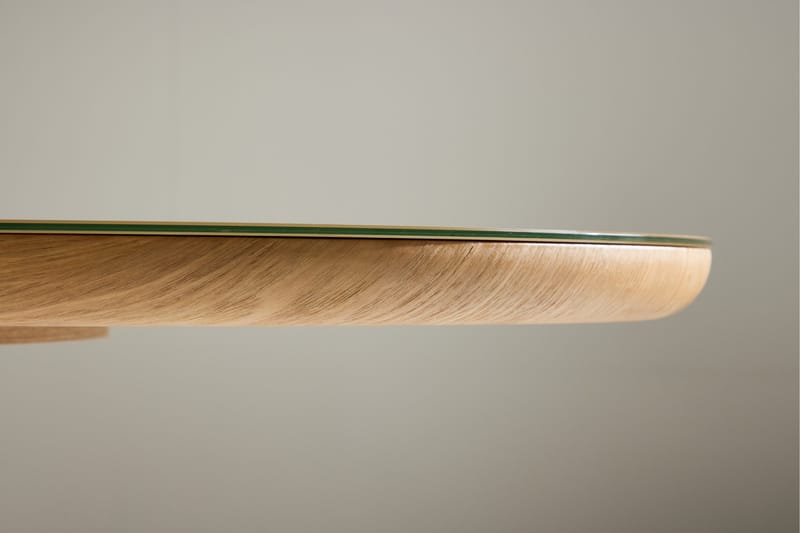Castor Stort Ovalt Matbord 200 cm med Glasskiva och Ekutseende - Brun - Möbler - Matplats - Matbord & köksbord