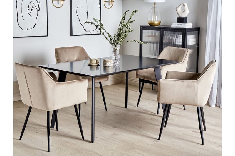 CAVALLINO Matbord 90x150 cm Svart - Möbler - Matplats - Matbord & köksbord