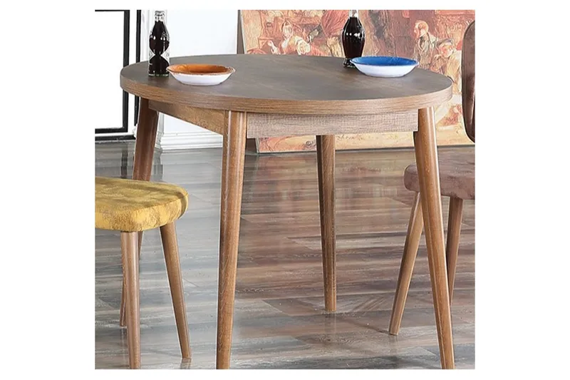 Cavuria Matbord 90 cm Rund - Valnöt - Möbler - Matplats - Matbord & köksbord