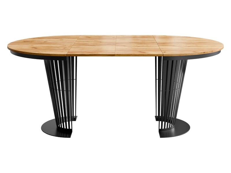 Cedra Runt Matbord 120-196 cm - svart, vit - Möbler - Matplats - Matbord & köksbord