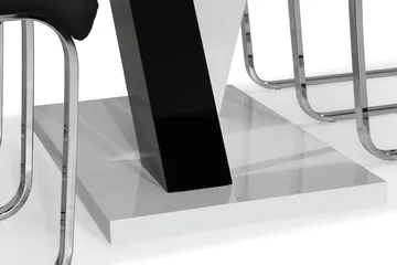 Cesi Matgrupp 140 cm med 4 Cibus Stol - Vit/Svart/Svart PU/Krom - Möbler - Matplats - Matgrupp & matbord med stolar