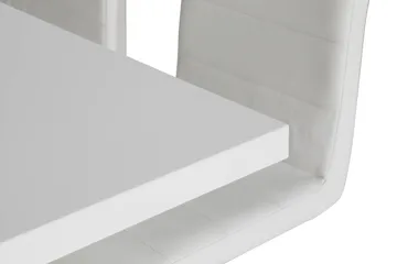 Cesi Matgrupp 140 cm med 4 Cibus Stol - Vit/Svart/Svart PU/Krom - Möbler - Matplats - Matgrupp & matbord med stolar