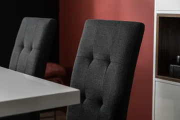 Cesi Matgrupp 140 cm med 4 Viktor Stol - Vit/Svart/Svart PU - Möbler - Matplats - Matgrupp & matbord med stolar