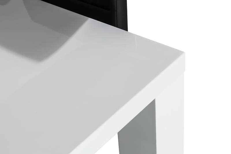CIBUS Matgrupp 140x90 med 4 Stolar Vit/Svart/Krom - Matgrupp & matbord med stolar