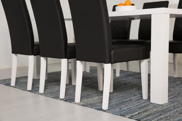 Cibus Matgrupp 180 cm med 6 Viktor Stol - Vit/Svart - Möbler - Matplats - Matgrupp & matbord med stolar