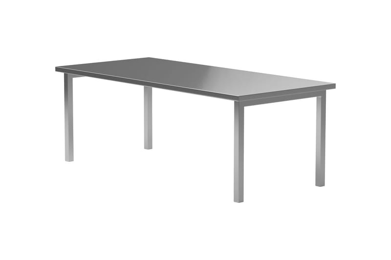 Cilo Stort Rektangulärt Matbord 210 cm i Trä och Metall - Silver - Möbler - Matplats - Matbord & köksbord
