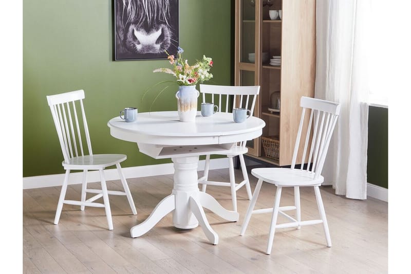 Cinnamon Ovalt Matbord 106 cm i Trä - Vit - Möbler - Matplats - Matbord & köksbord