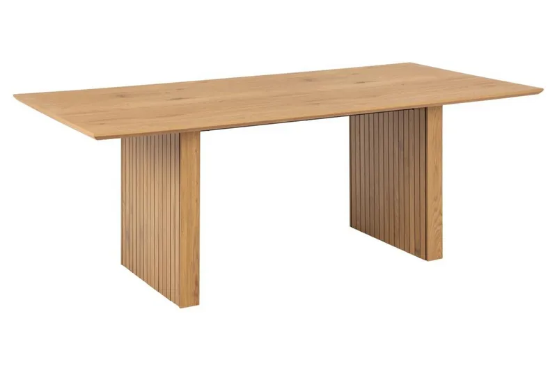 Colima Stort Rektangulärt Matbord 210 cm med Trä- och Ekutseende, Brun