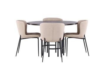 Copenhagen Matbord 115 cm Runt med 4 Modesto Matstol - Möbler - Matplats - Matgrupp & matbord med stolar