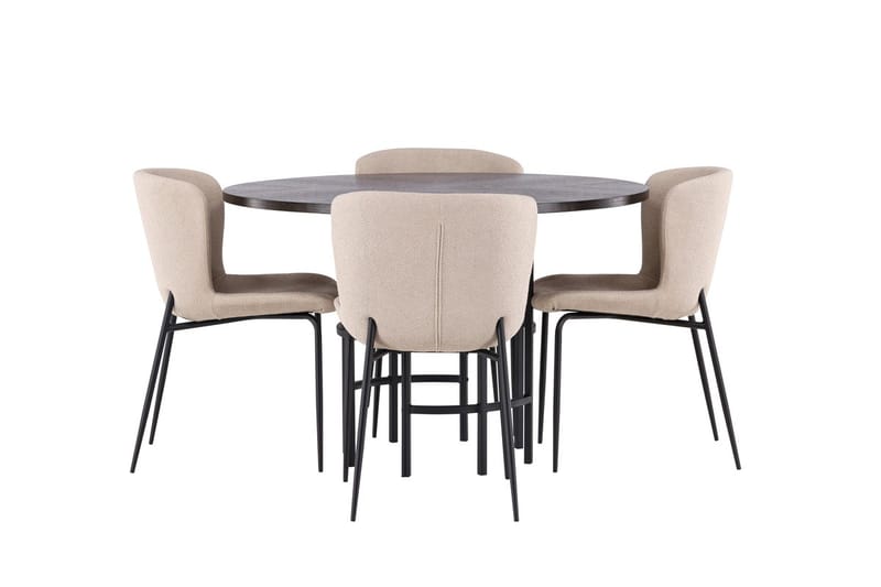 Copenhagen Matbord 115 cm Runt med 4 Modesto Matstol - Möbler - Matplats - Matgrupp & matbord med stolar