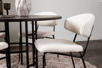 Copenhagen Matgrupp 115 cm Rund med 4 Chico Stolar - Svart - Möbler - Matplats - Matgrupp & matbord med stolar