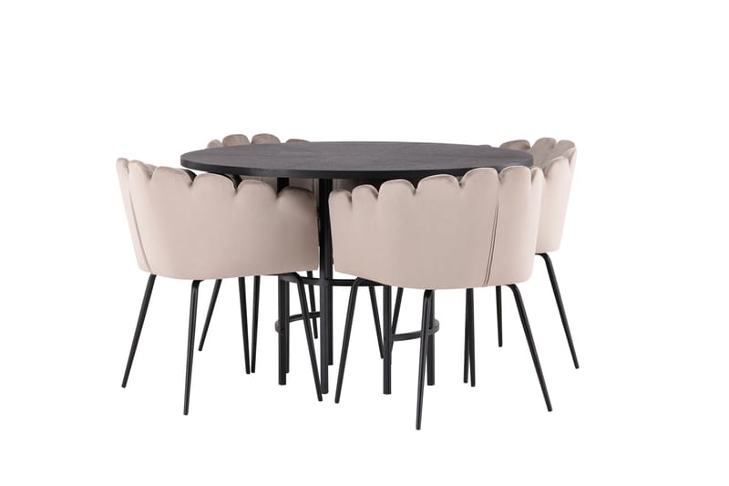 Copenhagen Matgrupp 115 cm Rund med 4 Limhamn stolar - Beige - Möbler - Matplats - Matgrupp & matbord med stolar