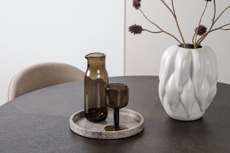 Copenhagen Matgrupp 115 cm Rund med 4 Velvet stolar - Beige - Möbler - Matplats - Matgrupp & matbord med stolar