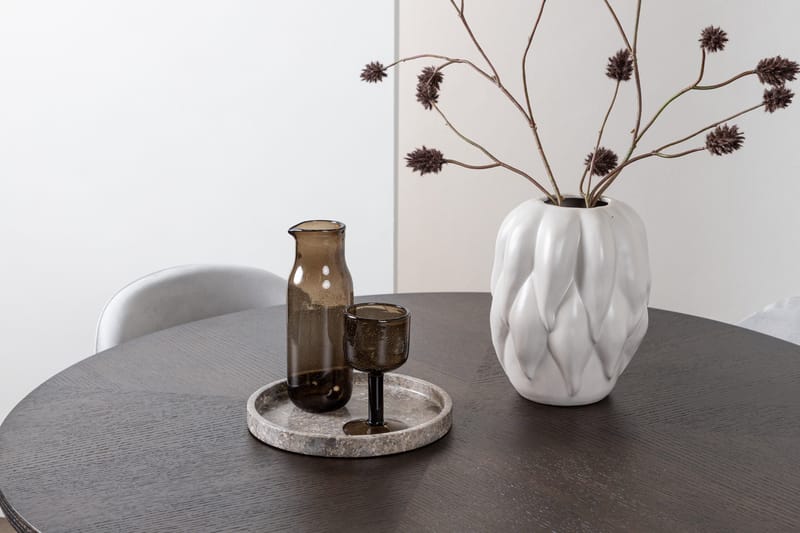 Copenhagen Matgrupp 115 cm Rund med 4 Velvet stolar - Grå - Möbler - Matplats - Matgrupp & matbord med stolar