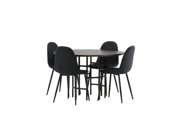 Copenhagen Matgrupp 115 cm Rund med 4 Polar stolar - Svart - Möbler - Matplats - Matgrupp & matbord med stolar