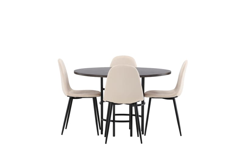 Copenhagen Matgrupp 115 cm Rund med 4 Polar stolar - Beige - Möbler - Matplats - Matgrupp & matbord med stolar