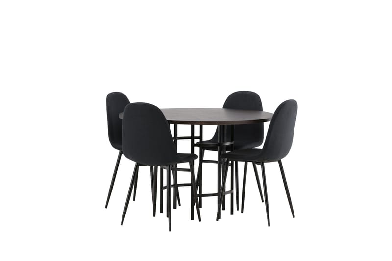 Copenhagen Matgrupp 115 cm Rund med 4 Polar stolar - Svart - Möbler - Matplats - Matgrupp & matbord med stolar