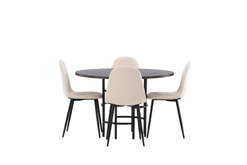 Copenhagen Matgrupp 115 cm Rund med 4 Polar stolar - Beige - Möbler - Matplats - Matgrupp & matbord med stolar