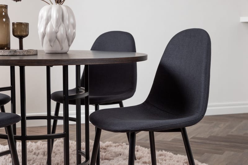 Copenhagen Matgrupp 115 cm Rund med 4 Polar stolar - Svart - Möbler - Matplats - Matgrupp & matbord med stolar